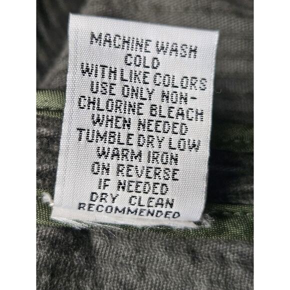 Keren Hart Peplum Corduroy Jacket Womens Small Cotton Vintage Green Mac Coat - Picture 8 of 8